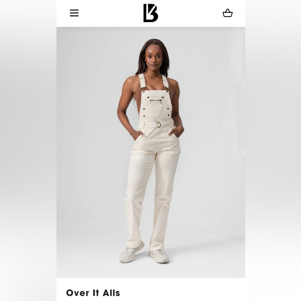 NWOT Buffbunny Over it Alls - Ivory - XS Short